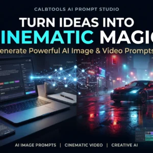 AI Prompt Generator Studio for generating cinematic AI image and video prompts